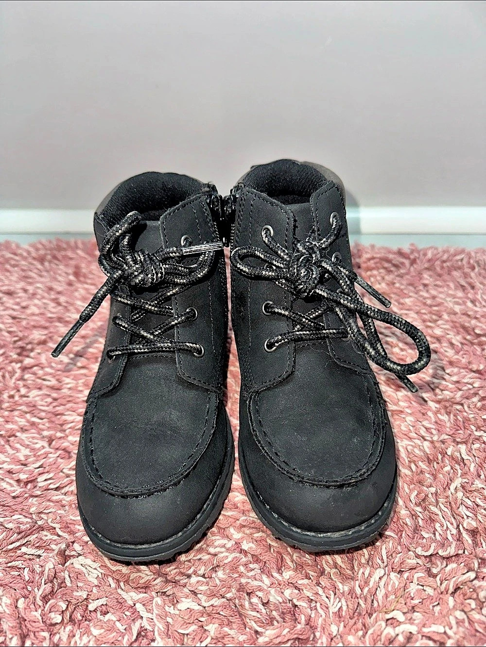 Old Navy Black Lace-Up Boots US 11